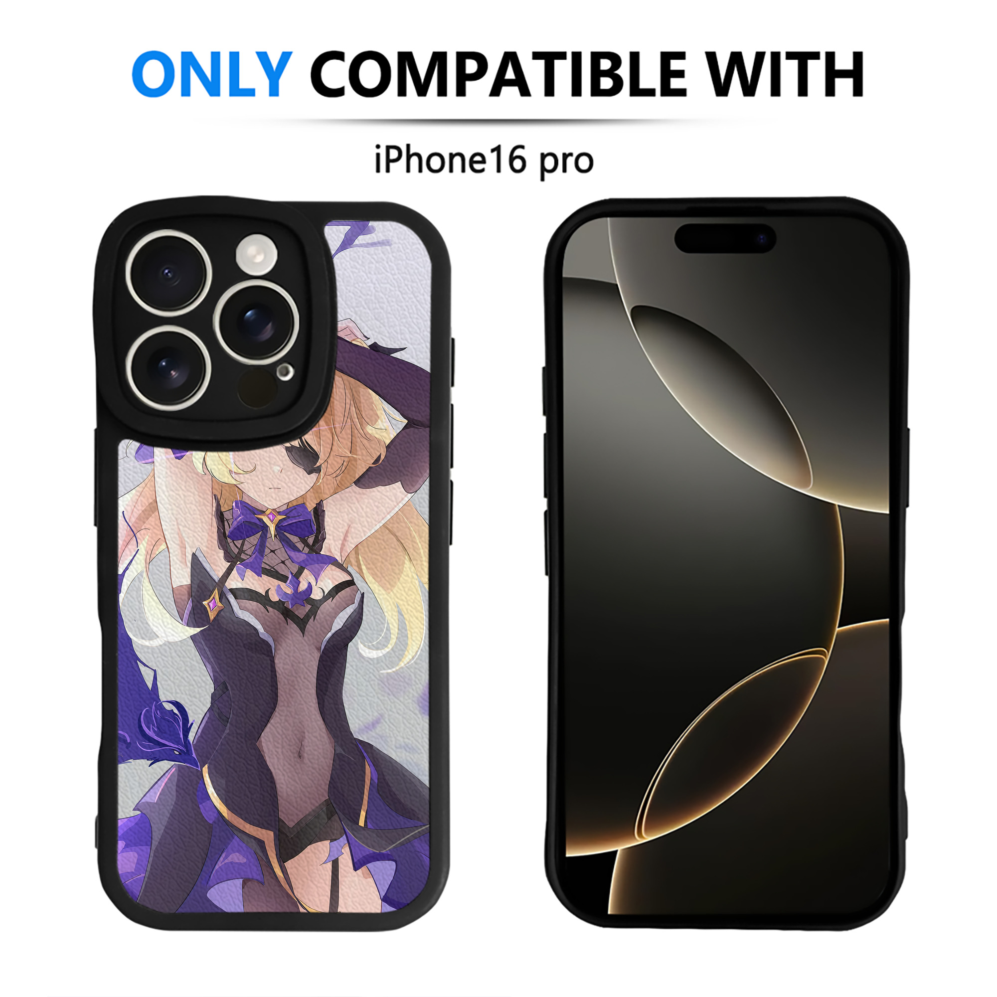 げんし神 genshin 【iPhone 16シリーズ対応】シリコンスマホケース（レザー調） 材質：シリコン